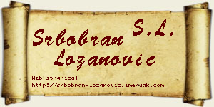Srbobran Lozanović vizit kartica